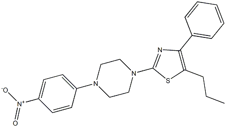 2-[4-(4-nitrophenyl)piperazin-1-yl]-4-phenyl-5-propyl-1,3-thiazole Structure