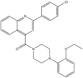 [2-(4-chlorophenyl)quinolin-4-yl]-[4-(2-ethoxyphenyl)piperazin-1-yl]methanone Structure