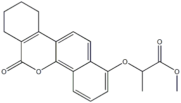 methyl 2-[(6-oxo-7,8,9,10-tetrahydronaphtho[1,2-c]isochromen-1-yl)oxy]propanoate Structure