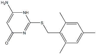 6-amino-2-[(2,4,6-trimethylphenyl)methylsulfanyl]-1H-pyrimidin-4-one Structure