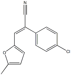 (E)-2-(4-chlorophenyl)-3-(5-methylfuran-2-yl)prop-2-enenitrile 구조식 이미지