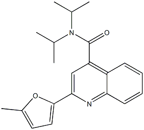 2-(5-methylfuran-2-yl)-N,N-di(propan-2-yl)quinoline-4-carboxamide 구조식 이미지