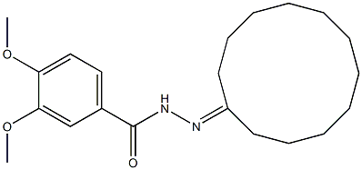 N-(cyclododecylideneamino)-3,4-dimethoxybenzamide 구조식 이미지