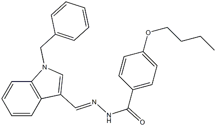 N-[(E)-(1-benzylindol-3-yl)methylideneamino]-4-butoxybenzamide Structure