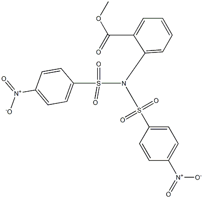 methyl 2-[bis[(4-nitrophenyl)sulfonyl]amino]benzoate 구조식 이미지