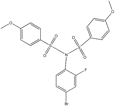 N-(4-bromo-2-fluorophenyl)-4-methoxy-N-(4-methoxyphenyl)sulfonylbenzenesulfonamide Structure