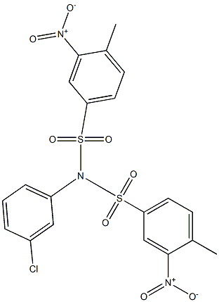 N-(3-chlorophenyl)-4-methyl-N-(4-methyl-3-nitrophenyl)sulfonyl-3-nitrobenzenesulfonamide Structure