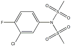 N-(3-chloro-4-fluorophenyl)-N-methylsulfonylmethanesulfonamide 구조식 이미지