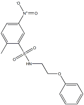 2-methyl-5-nitro-N-(2-phenoxyethyl)benzenesulfonamide 구조식 이미지