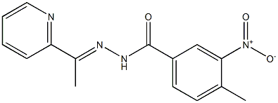 4-methyl-3-nitro-N-[(E)-1-pyridin-2-ylethylideneamino]benzamide 구조식 이미지