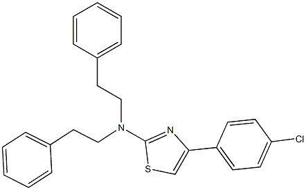 4-(4-chlorophenyl)-N,N-bis(2-phenylethyl)-1,3-thiazol-2-amine 구조식 이미지