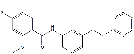 2-methoxy-4-methylsulfanyl-N-[3-(2-pyridin-2-ylethyl)phenyl]benzamide Structure