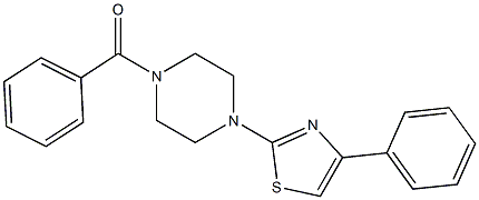 phenyl-[4-(4-phenyl-1,3-thiazol-2-yl)piperazin-1-yl]methanone 구조식 이미지