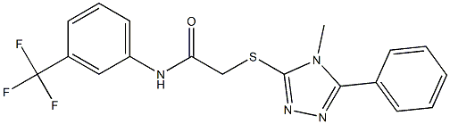 2-[(4-methyl-5-phenyl-1,2,4-triazol-3-yl)sulfanyl]-N-[3-(trifluoromethyl)phenyl]acetamide Structure