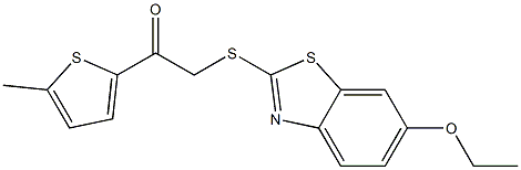 2-[(6-ethoxy-1,3-benzothiazol-2-yl)sulfanyl]-1-(5-methylthiophen-2-yl)ethanone Structure