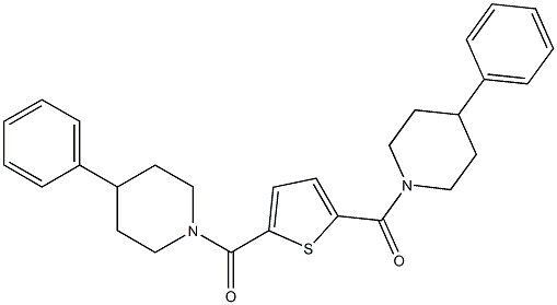 [5-(4-phenylpiperidine-1-carbonyl)thiophen-2-yl]-(4-phenylpiperidin-1-yl)methanone 구조식 이미지