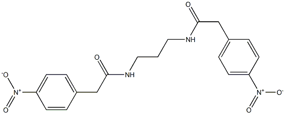 2-(4-nitrophenyl)-N-[3-[[2-(4-nitrophenyl)acetyl]amino]propyl]acetamide 구조식 이미지