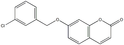 7-[(3-chlorophenyl)methoxy]chromen-2-one 구조식 이미지