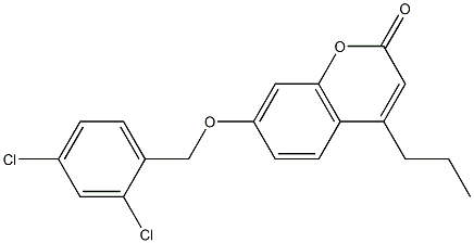 7-[(2,4-dichlorophenyl)methoxy]-4-propylchromen-2-one 구조식 이미지