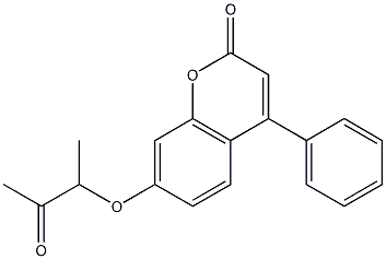 7-(3-oxobutan-2-yloxy)-4-phenylchromen-2-one Structure