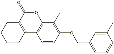 4-methyl-3-[(3-methylphenyl)methoxy]-7,8,9,10-tetrahydrobenzo[c]chromen-6-one 구조식 이미지