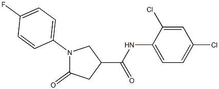 N-(2,4-dichlorophenyl)-1-(4-fluorophenyl)-5-oxopyrrolidine-3-carboxamide 구조식 이미지