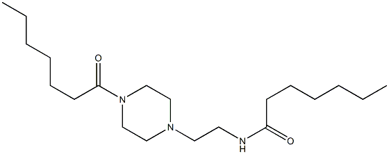 N-[2-(4-heptanoylpiperazin-1-yl)ethyl]heptanamide 구조식 이미지