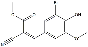 methyl (Z)-3-(3-bromo-4-hydroxy-5-methoxyphenyl)-2-cyanoprop-2-enoate 구조식 이미지