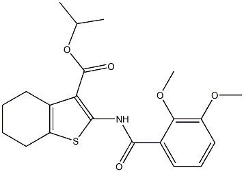 propan-2-yl 2-[(2,3-dimethoxybenzoyl)amino]-4,5,6,7-tetrahydro-1-benzothiophene-3-carboxylate Structure