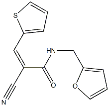 (Z)-2-cyano-N-(furan-2-ylmethyl)-3-thiophen-2-ylprop-2-enamide 구조식 이미지