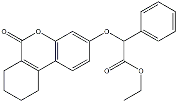 ethyl 2-[(6-oxo-7,8,9,10-tetrahydrobenzo[c]chromen-3-yl)oxy]-2-phenylacetate 구조식 이미지