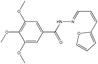 N-[(Z)-[(E)-3-(furan-2-yl)prop-2-enylidene]amino]-3,4,5-trimethoxybenzamide 구조식 이미지