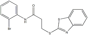 3-(1,3-benzothiazol-2-ylsulfanyl)-N-(2-bromophenyl)propanamide 구조식 이미지