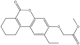 methyl 2-[(2-ethyl-6-oxo-7,8,9,10-tetrahydrobenzo[c]chromen-3-yl)oxy]acetate Structure