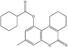 (3-methyl-6-oxo-7,8,9,10-tetrahydrobenzo[c]chromen-1-yl) cyclohexanecarboxylate 구조식 이미지