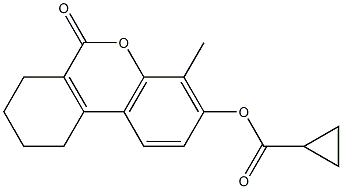 (4-methyl-6-oxo-7,8,9,10-tetrahydrobenzo[c]chromen-3-yl) cyclopropanecarboxylate Structure