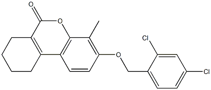 3-[(2,4-dichlorophenyl)methoxy]-4-methyl-7,8,9,10-tetrahydrobenzo[c]chromen-6-one 구조식 이미지