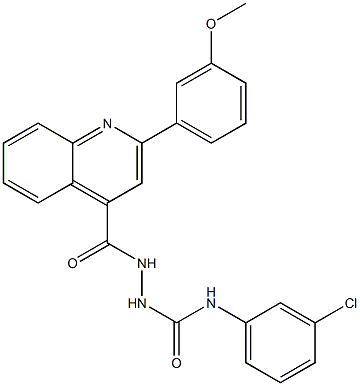 1-(3-chlorophenyl)-3-[[2-(3-methoxyphenyl)quinoline-4-carbonyl]amino]urea 구조식 이미지