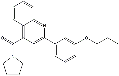 [2-(3-propoxyphenyl)quinolin-4-yl]-pyrrolidin-1-ylmethanone 구조식 이미지