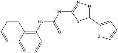1-naphthalen-1-yl-3-(5-thiophen-2-yl-1,3,4-thiadiazol-2-yl)urea 구조식 이미지