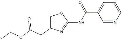 ethyl 2-[2-(pyridine-3-carbonylamino)-1,3-thiazol-4-yl]acetate Structure