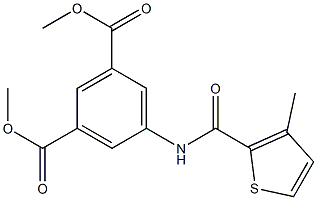 dimethyl 5-[(3-methylthiophene-2-carbonyl)amino]benzene-1,3-dicarboxylate Structure