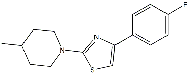 4-(4-fluorophenyl)-2-(4-methylpiperidin-1-yl)-1,3-thiazole 구조식 이미지