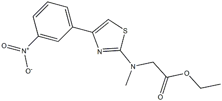 ethyl 2-[methyl-[4-(3-nitrophenyl)-1,3-thiazol-2-yl]amino]acetate 구조식 이미지