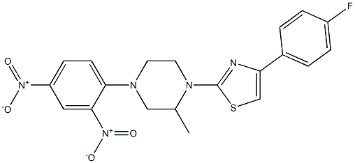 2-[4-(2,4-dinitrophenyl)-2-methylpiperazin-1-yl]-4-(4-fluorophenyl)-1,3-thiazole 구조식 이미지