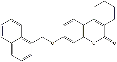 3-(naphthalen-1-ylmethoxy)-7,8,9,10-tetrahydrobenzo[c]chromen-6-one 구조식 이미지
