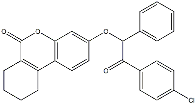 3-[2-(4-chlorophenyl)-2-oxo-1-phenylethoxy]-7,8,9,10-tetrahydrobenzo[c]chromen-6-one Structure