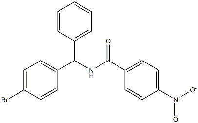 N-[(4-bromophenyl)-phenylmethyl]-4-nitrobenzamide 구조식 이미지