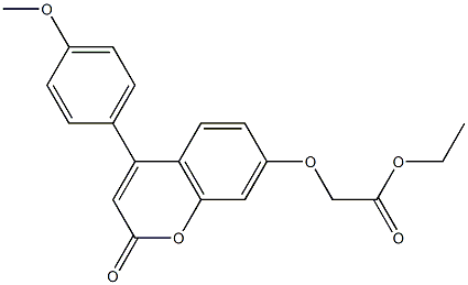 ethyl 2-[4-(4-methoxyphenyl)-2-oxochromen-7-yl]oxyacetate 구조식 이미지