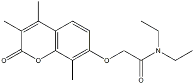 N,N-diethyl-2-(3,4,8-trimethyl-2-oxochromen-7-yl)oxyacetamide 구조식 이미지